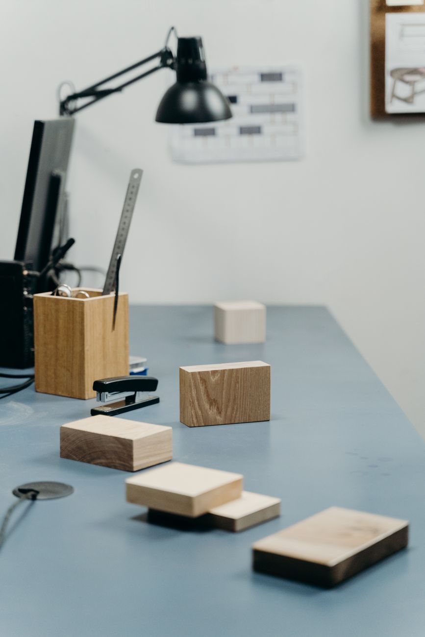 Birou din stejar masiv «Atelier»